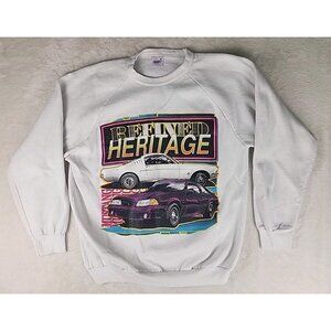Vintage Mustang Sweatshirt Refined Heritage Mens XL Made in USA‎